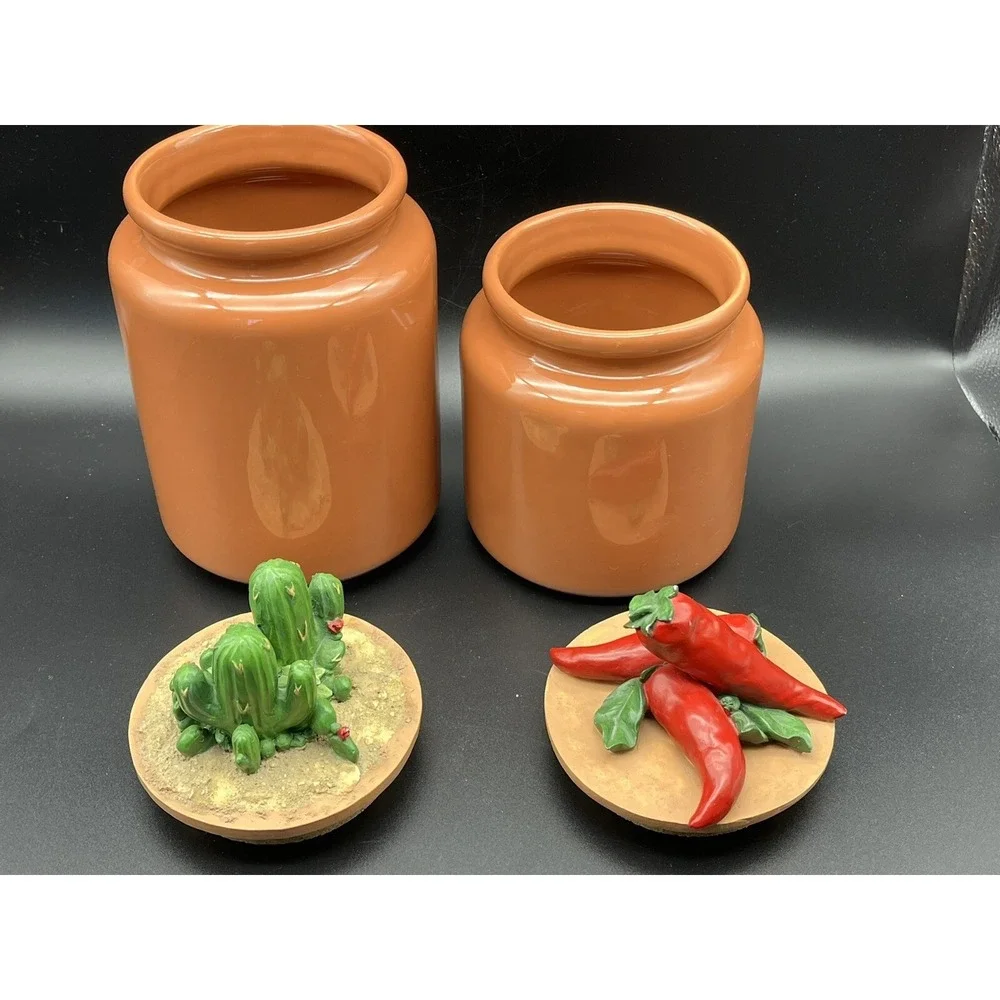 Clay Art cactus canister
